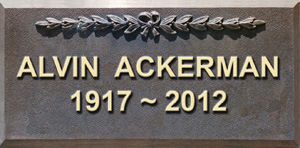 Alvin Ackerman 1917-2012